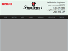 Tablet Screenshot of francescosbakery.com